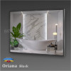 Дзеркало настінне з підсвічуванням в алюмінієвій рамі ORIANA BLACK